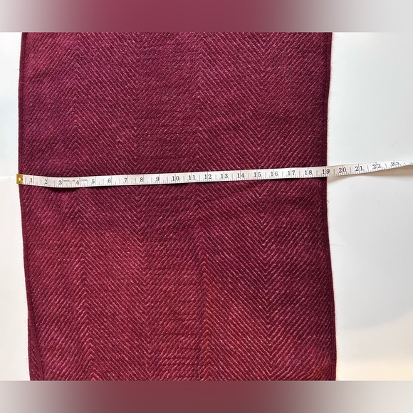 Modena Infinity Scarf With Chevron Pattern, Burgundy - Picture 5 of 5